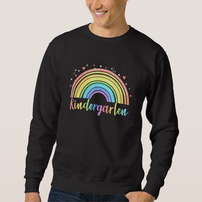 Sweatshirt Kindergarten Rainbow Girls Boys Kids Teacher Team (Devant)