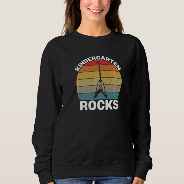 Sweatshirt Kindergarten Rocks With Guitar Back To School Boys (Devant)