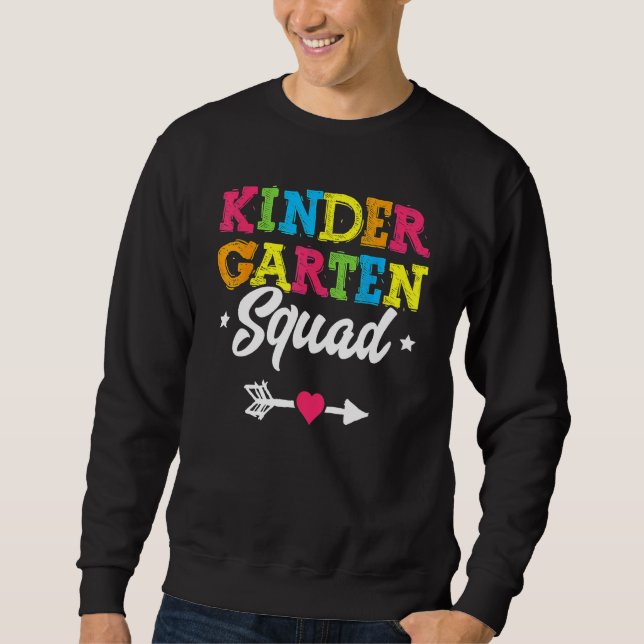 Sweatshirt Kindergarten Squad  Teacher Student Kid Back To Sc (Devant)