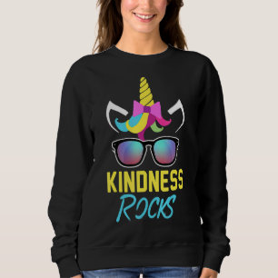Sweatshirt Kindness Rocks Anti-harcèlement Rainbow Unicorn Su