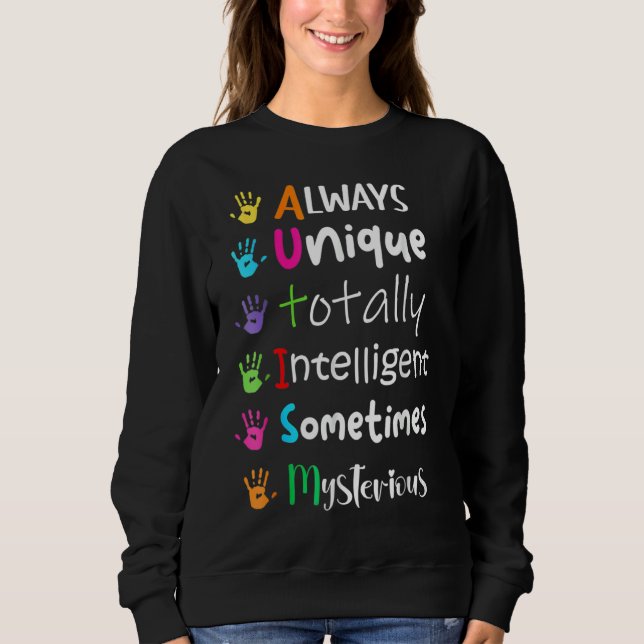 Sweatshirt Kindness Toujours Unique Totalement Sensibilisatio (Devant)