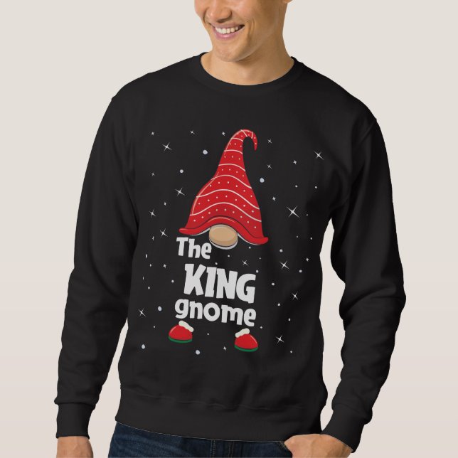 Sweatshirt King Gnome Famille Correspondant Noël Funny Pyjama (Devant)