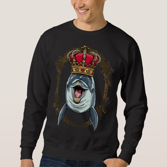 Sweatshirt King Queen Dolphin Princess Marine Biology Dolphin (Devant)