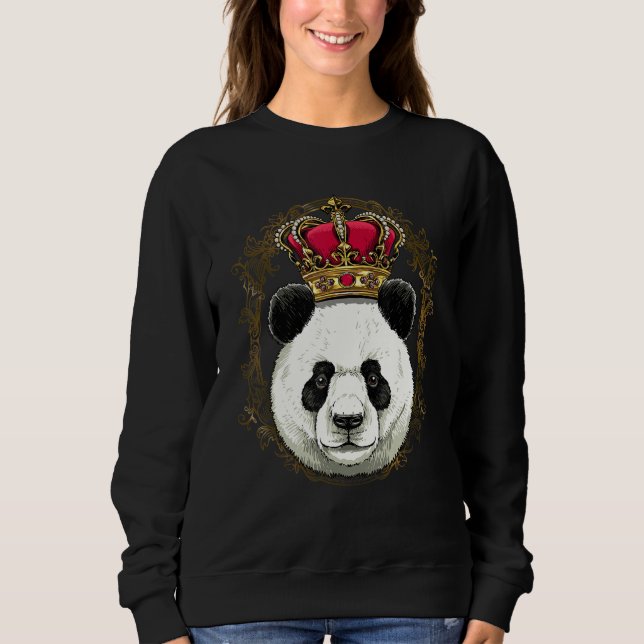 Sweatshirt King Queen Giant Panda Princess Animal  Bear (Devant)