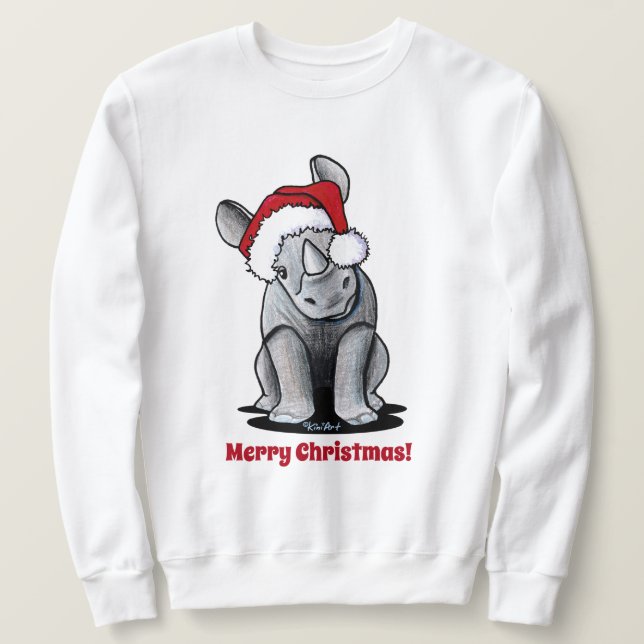 Sweatshirt KiniArt Baby Rhino (Design devant)