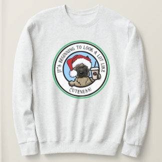 Sweatshirt KiniArt Cairn Terrier Café Noël