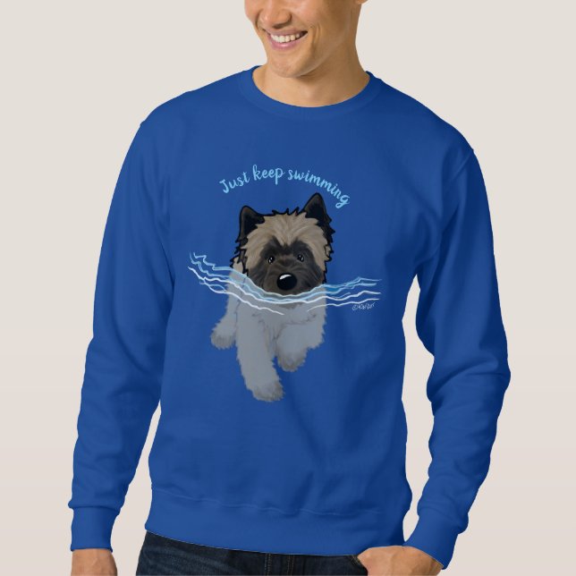 Sweatshirt KiniArt Natation Cairn Terrier T-shirt (Devant)