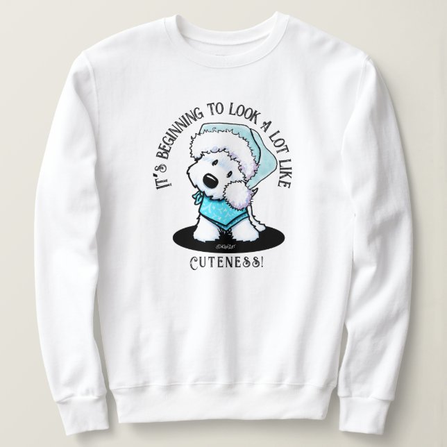 Sweatshirt KiniArt Westie de Noël (Design devant)