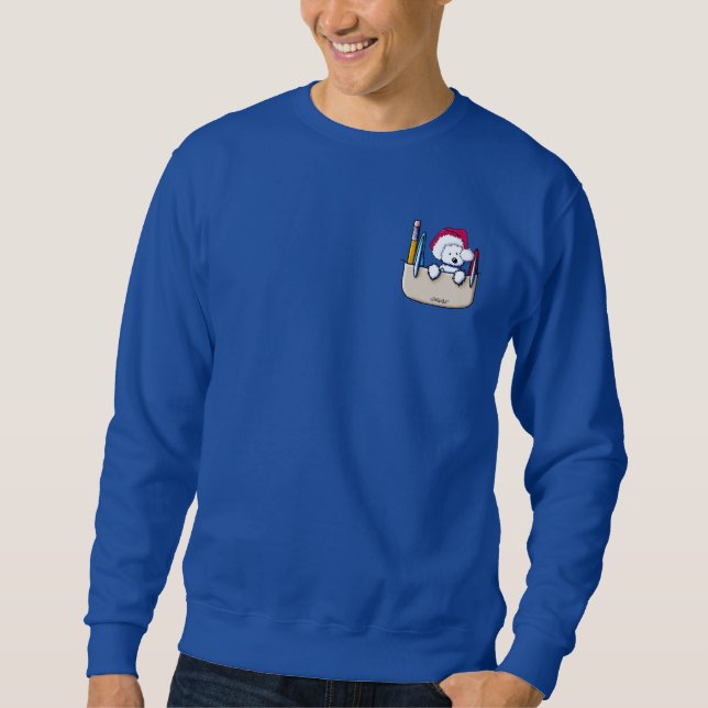 Sweatshirt KiniArt Westie Pocket Guard Noël (Devant)