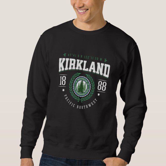Sweatshirt Kirkland Washington State Pine Tree WA Souvenir Re (Devant)