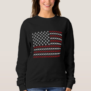 Sweatshirt Kishu Ken 4 juillet empreinte de patte de chien