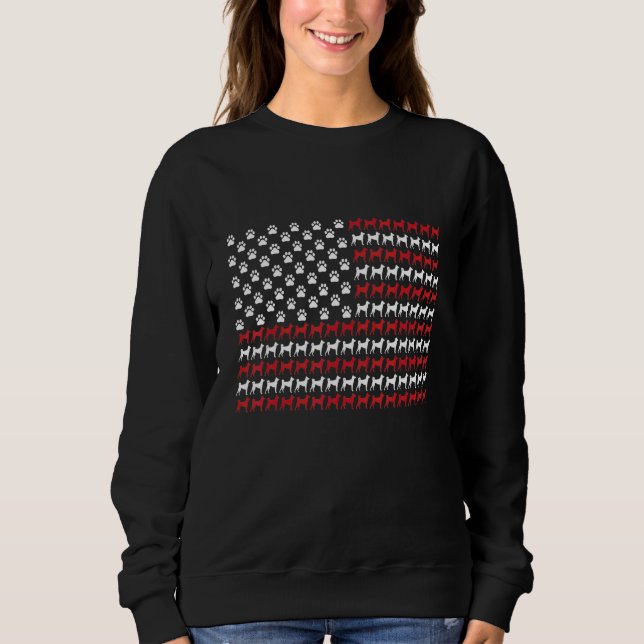 Sweatshirt Kishu Ken 4 juillet empreinte de patte de chien (Devant)
