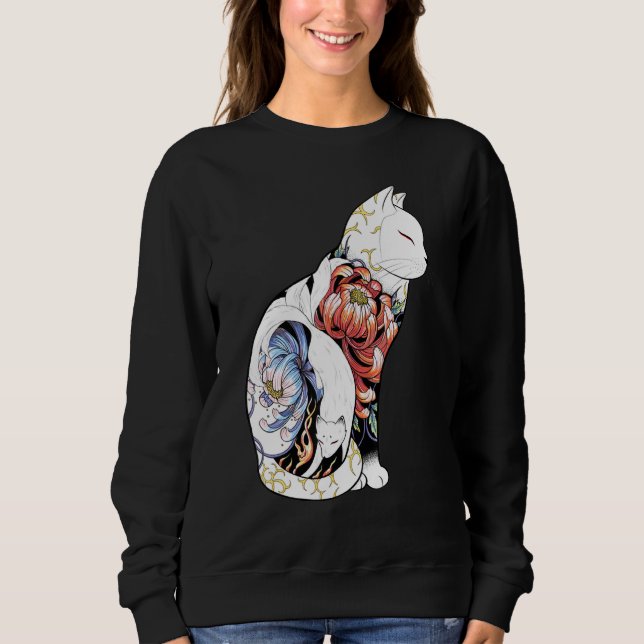 Sweatshirt Kitsune Tattoo - poony foxy classique (Devant)