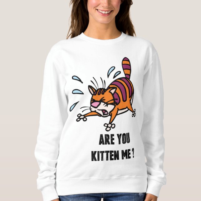 Sweatshirt #Kitten Me ? Sweat-shirt pour femmes (Devant)