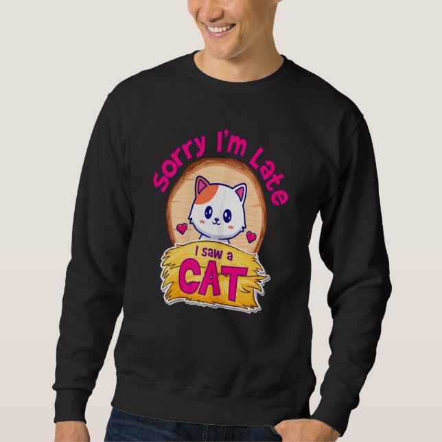 Sweatshirt Kitty Meow Cool Chats Propriétaire Citation Cute C (Devant)