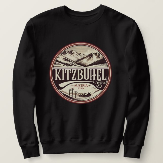 Sweatshirt Kitzbuhel Town Autriche cadeaux de station de ski (Design devant)