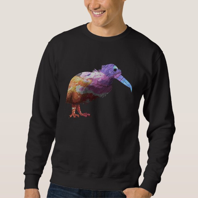 Sweatshirt Kiwi Bird New Zealand Animal Colorful  2 (Devant)