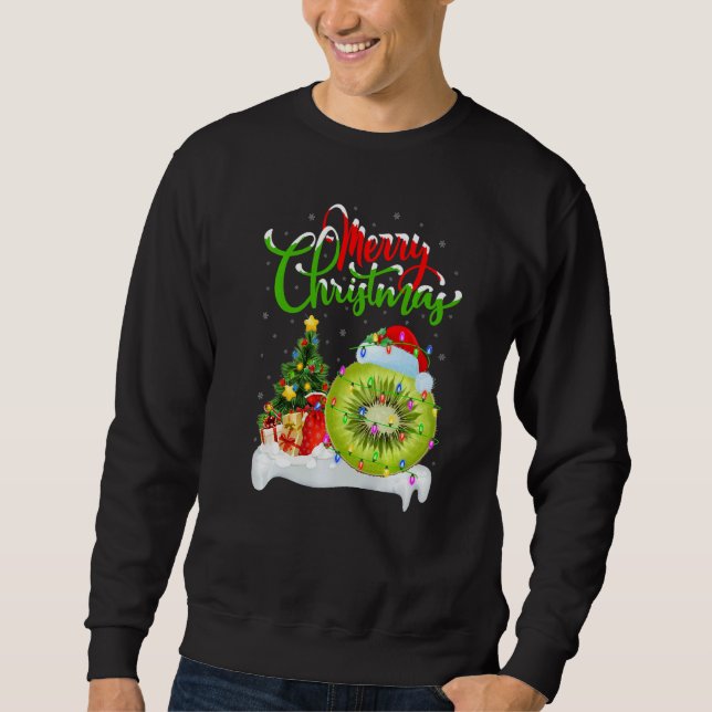 Sweatshirt Kiwi Fruit  Xmas Decorations Santa Kiwi Fruit Chri (Devant)
