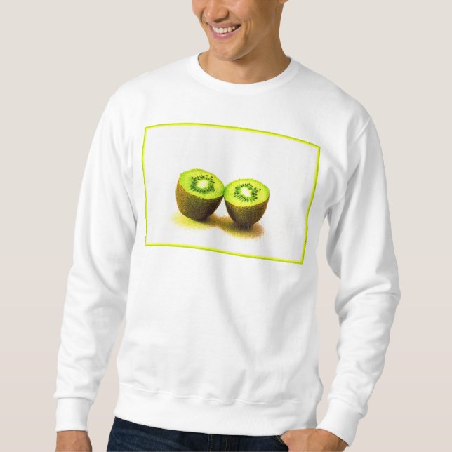Sweatshirt "Kiwifruit" Photo mignonne. Commandez dès maintena (Devant)