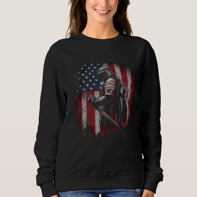 Sweatshirt Knight Templar Christian Warrior Of God Crusader (Devant)