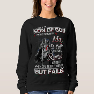 Sweatshirt Knight Templar Je suis Fils de Dieu Puisse Naître