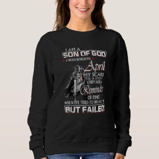 Sweatshirt Knight Templar Je suis un fils de Dieu April Chris
