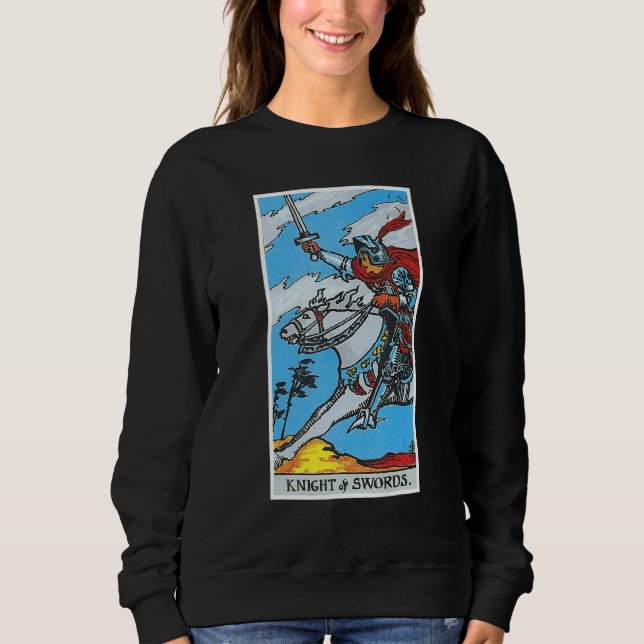Sweatshirt Knight Templar Knight Of Swords Occult Tarot Card  (Devant)