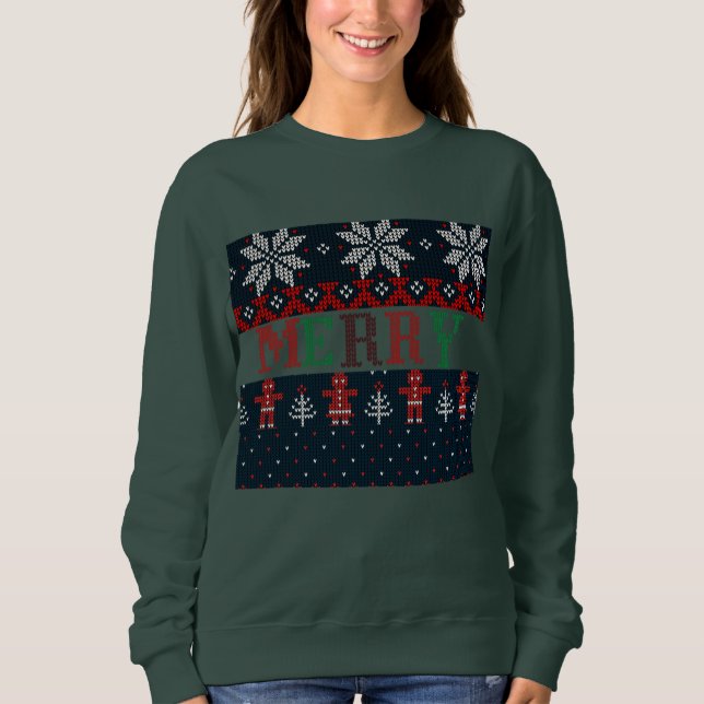 Sweatshirt Knit Joyeux Noël (Devant)