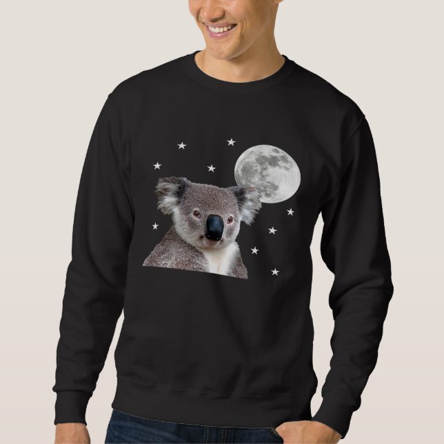 Sweatshirt Koala Bear Stars Moon Space Amour animal mignon (Devant)