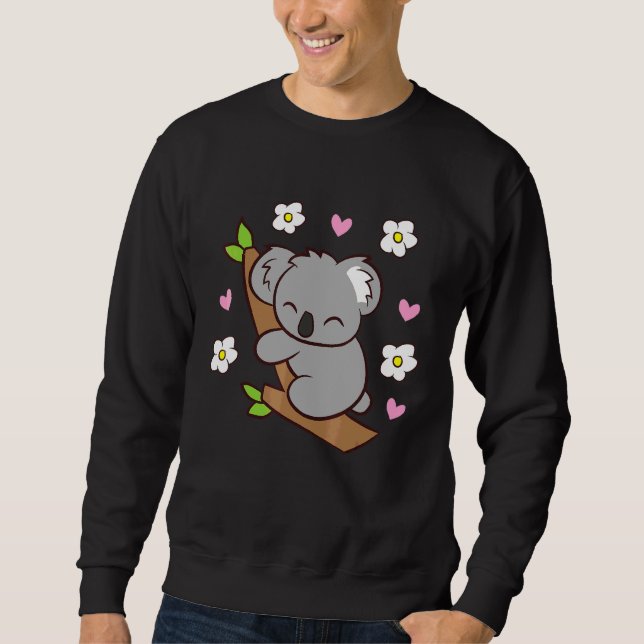 Sweatshirt Koala Cute Koala Ours Avec Fleurs Australie Koala (Devant)
