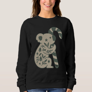 Sweatshirt Koala de Noël avec sweat-shirt à cane de bonbon