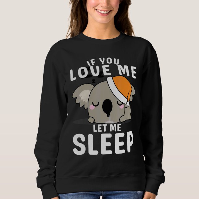 Sweatshirt Koala Endormi Idée de Drôle Animal   Pour Qui Aime (Devant)