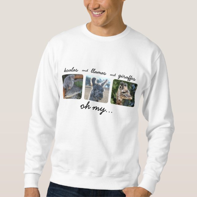 Sweatshirt koala et lamas et girafes oh mes ! (Devant)