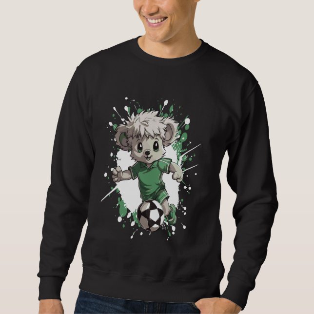 Sweatshirt Koala Jouer Soccer Comic (Devant)