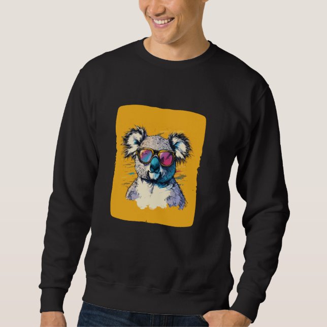 Sweatshirt Koala joueuse avec des nuances pour un look joyeux (Devant)