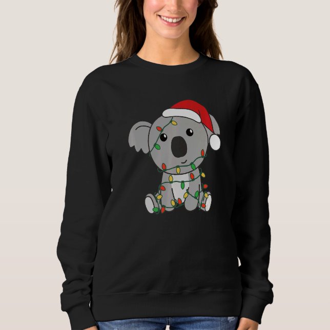 Sweatshirt Koala Joyeux Noël Animaux d'hiver Koalas Christ (Devant)