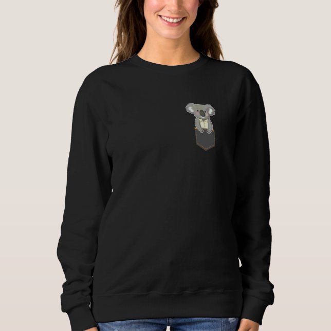 Sweatshirt Koala Koala ours en poche de poitrine Mignon (Devant)