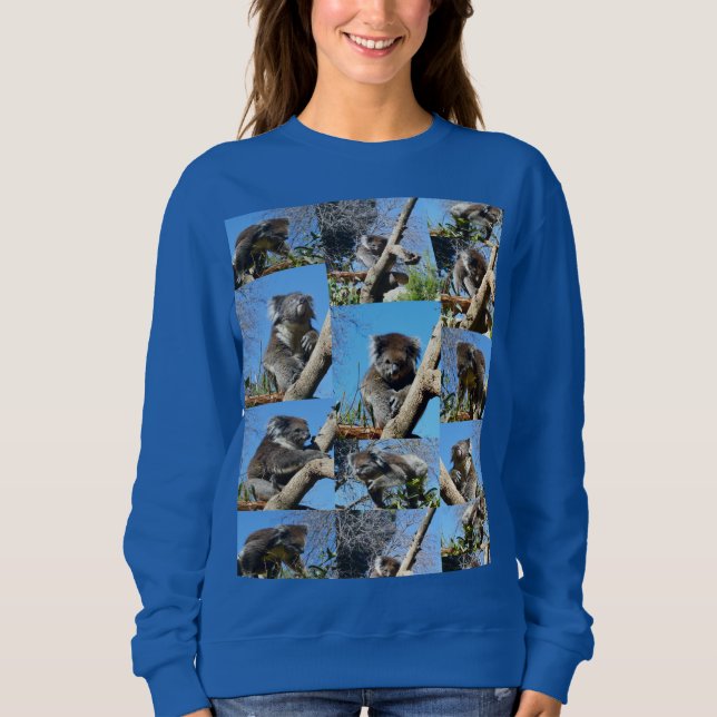Sweatshirt "Koala se demande : un collage de photos plein de  (Devant)