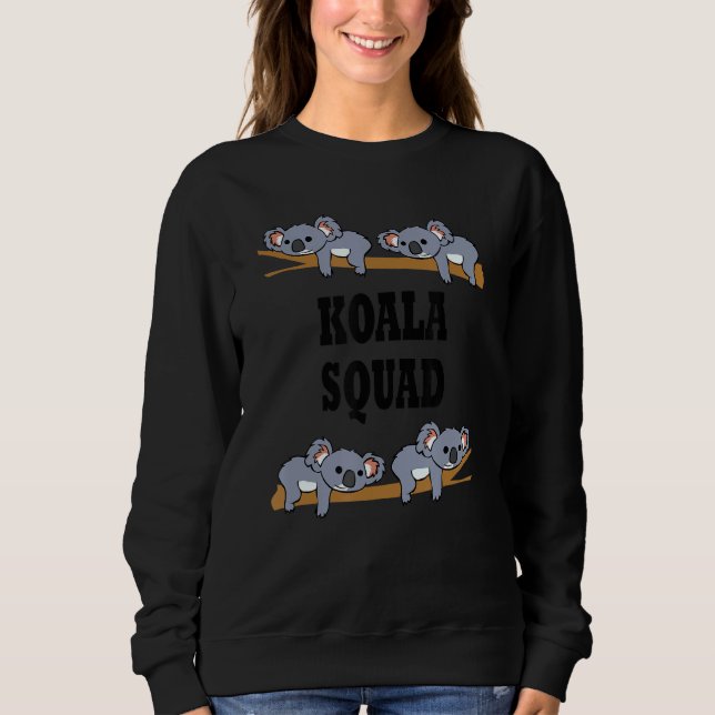 Sweatshirt Koala Squad Funny Koala Team Ironie Dit (Devant)
