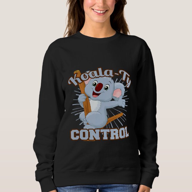 Sweatshirt Koala-Ty Inspecteur de contrôle Puns Koala Bear Gr (Devant)