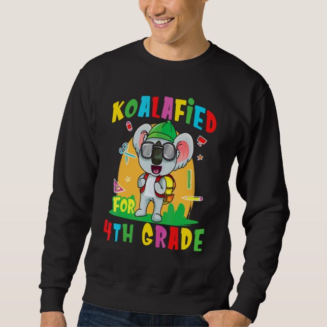 Sweatshirt Koalafied Pour Koala Retour à l'école 4e année Our (Devant)