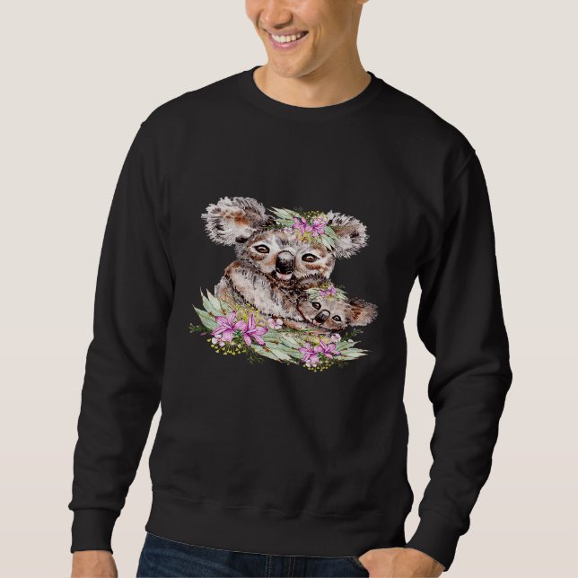 Sweatshirt Koalas aquarelle faune australienne (Devant)