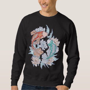 Sweatshirt Koi In Ying & Yang Style Pour Hommes Femmes Et Enf