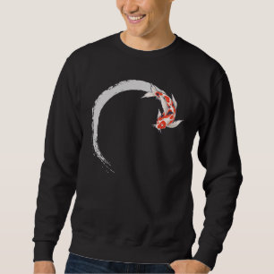 Sweatshirt Koi Japonais Enso Poisson Carpe Cercle