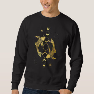 Sweatshirt Koi Outfit Yang Yang Carp Sun Moon Phase Japan Sty