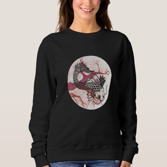 Sweatshirt Koi Sakura Arbre Prospérité fleurs de cerisiers ja (Devant)