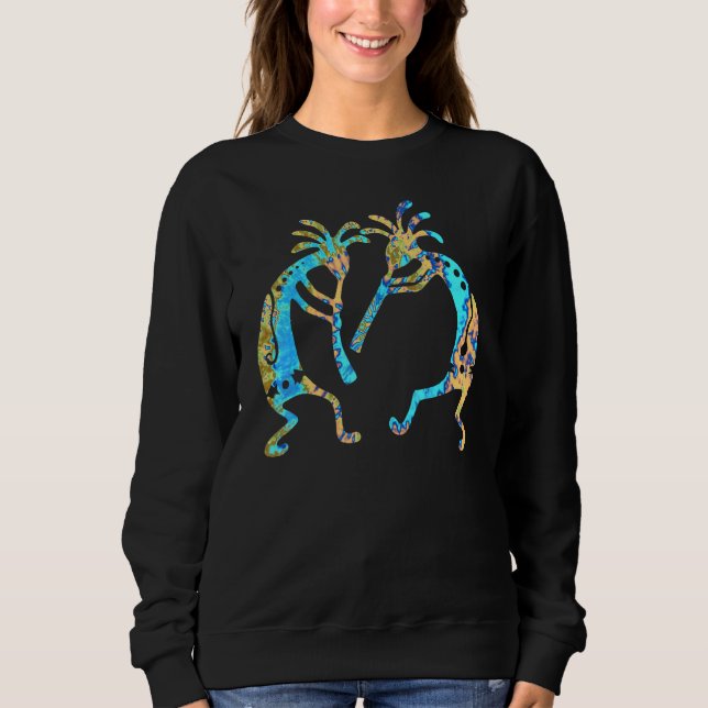 Sweatshirt Kokopelli Musicans Amis Duo 2 - Amusants (Devant)