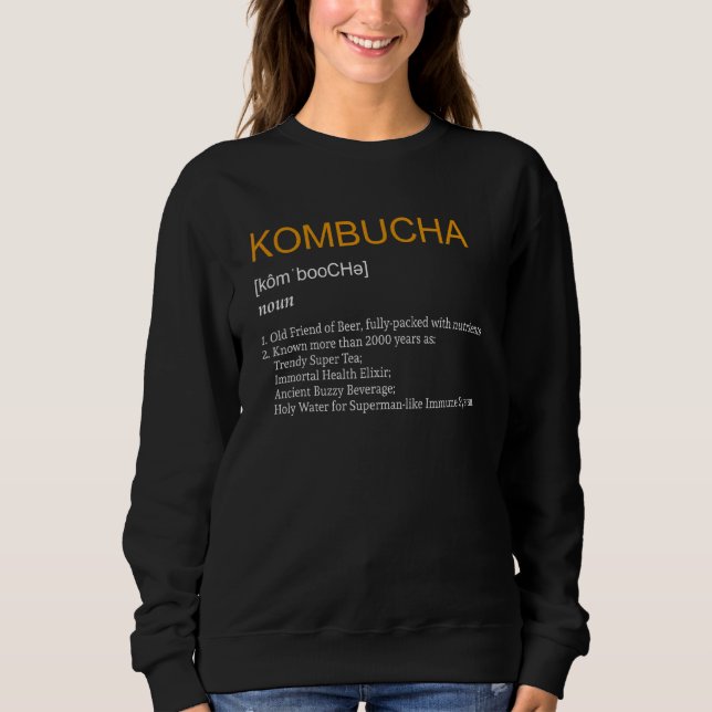 Sweatshirt Kombucha Definition Boch Tea (Devant)