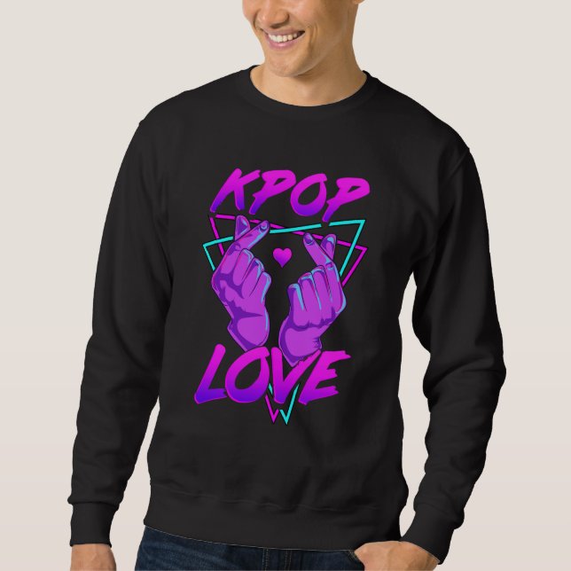 Sweatshirt Korean Love Sign K POP Love Fingers (Devant)
