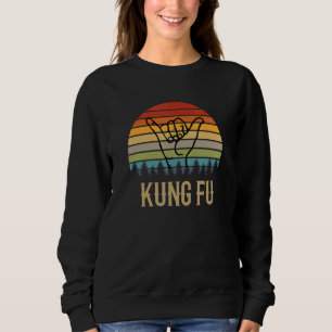 Sweatshirt Kung Fu Main Sunset Vintage Art martial chinois